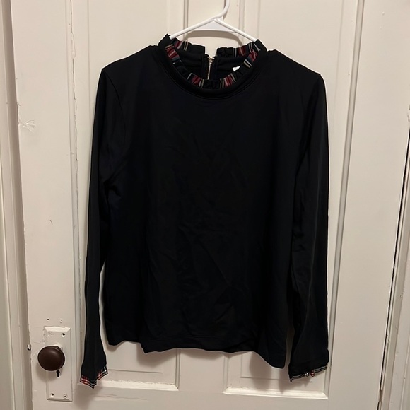 J. Crew Factory Tartan Ruffle-Collar Pullover - Picture 4 of 13